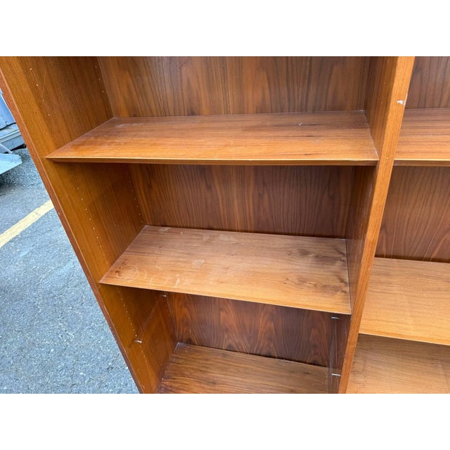 Mid Century Modern "Poul Hundevad" Teak Wood Double Bookcase For Sale In Washington DC - Image 6 of 16