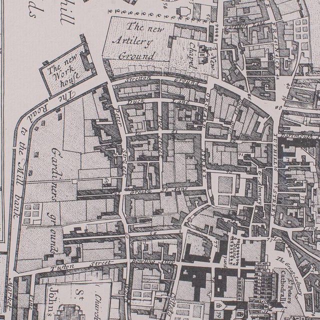 Vintage 18th Century Street Map, London, Houses of Parliament, Westminster Abbey For Sale - Image 9 of 11