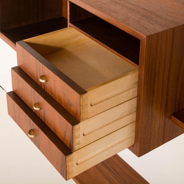 Mid-Century Modern Danish Two-Bay Wall Unit in the style of Poul Cadovius, 1960s For Sale - Image 15 of 18