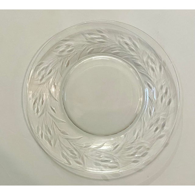 1940s “Cynthia” Etched Glass Dessert Plates - a Trio For Sale In Jacksonville, FL - Image 6 of 9
