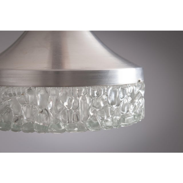 Vintage Pendant Light in Aluminium and Wood from Sölken Leuchten, 1960s For Sale - Image 9 of 11