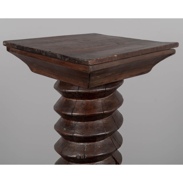 18th Century French Wooden Wine Press Screw Pedestal For Sale - Image 12 of 14