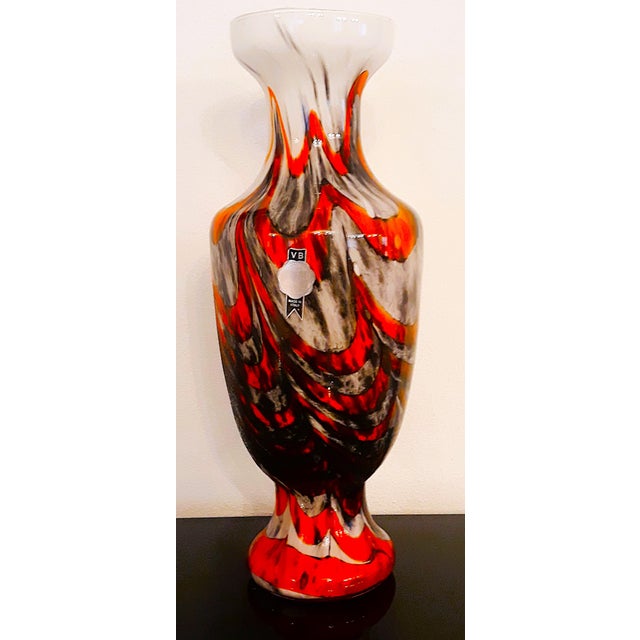 Glass Vintage Italian Opaline Florence Overflow Vase, 1970s For Sale - Image 7 of 8