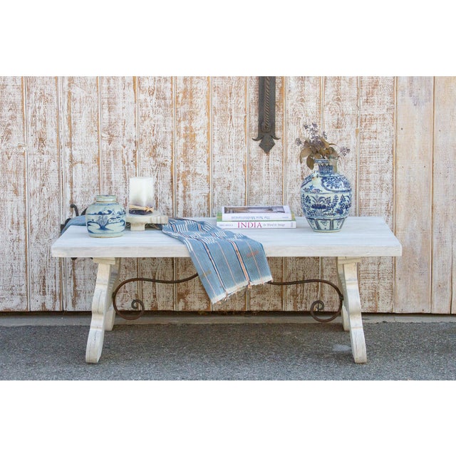 Bleached White Spanish Tavernera Coffee Table For Sale - Image 10 of 11