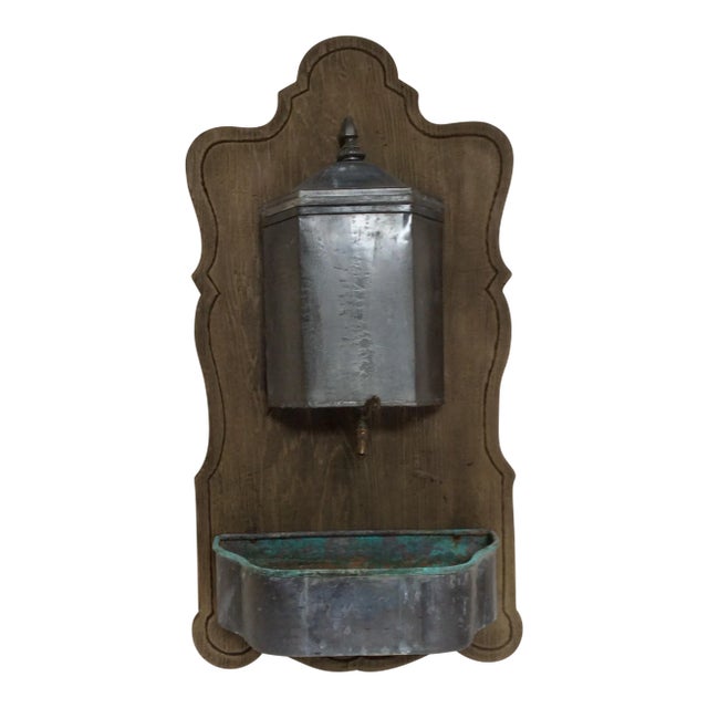 Antique Pewter Lavabo For Sale