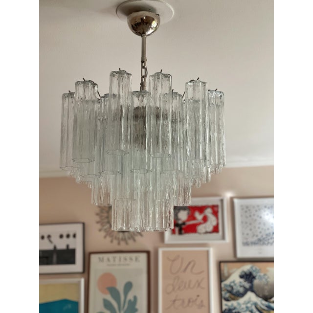 Glass Tronchi Chandelier in Murano Glass For Sale - Image 7 of 12