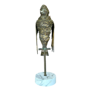 Mid 20th Century Vintage Boho Brass Bird Sculpture