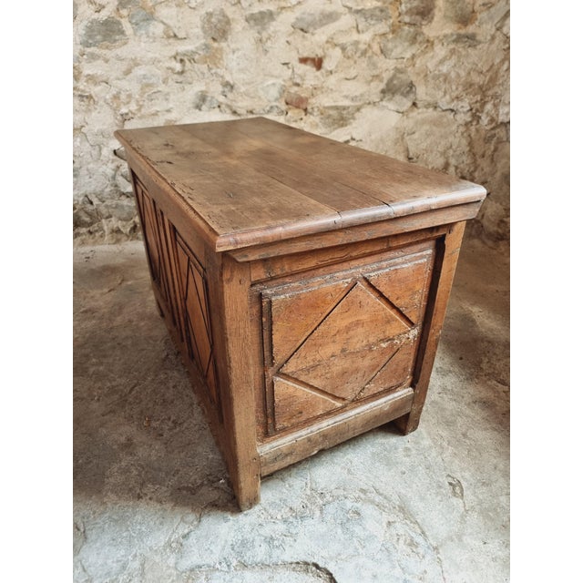 French Louis XIII Chest in Oak and Cherrywood with Iron Hinges, 17th Century For Sale - Image 13 of 18