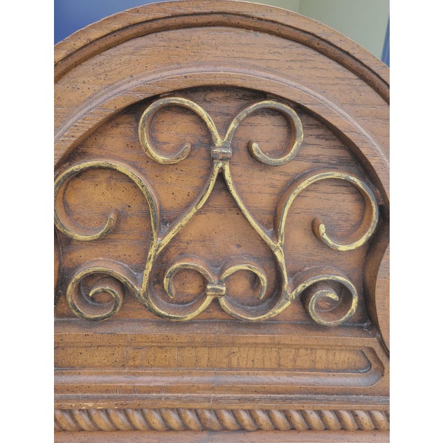 Sculpture Materials Vintage Faux Wood Pagoda Style Regency Extra Tall Curvy Wall Mirrors- A Pair For Sale - Image 7 of 9