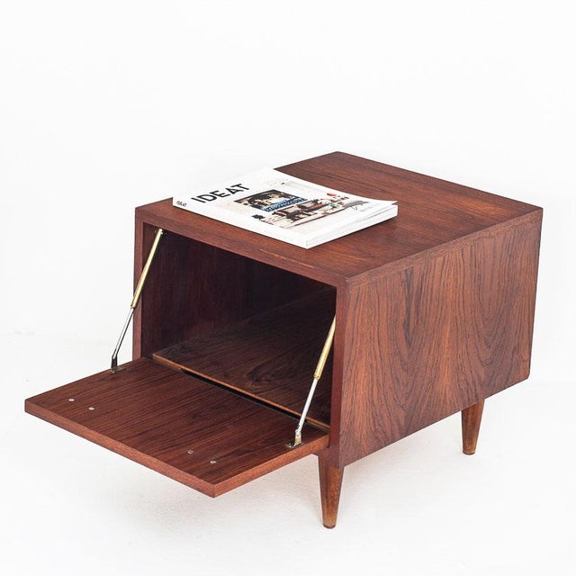 Mid-Century Modern Vintage Scandinavian Style Teak Bedside Table, France, 1960s For Sale - Image 3 of 12