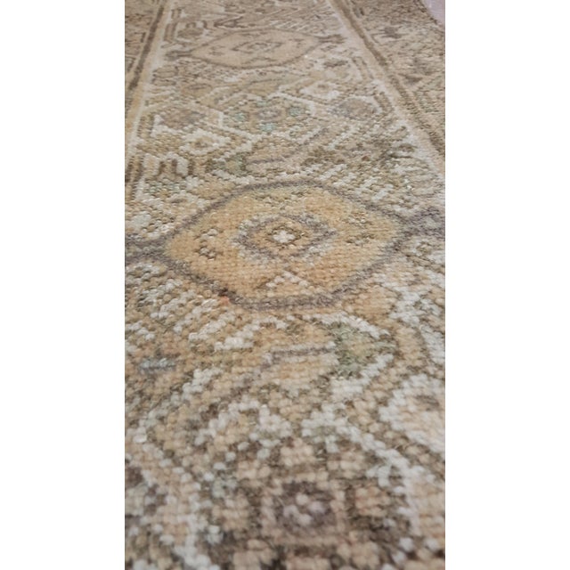 1910s Antique Malayer Carpet, Handmade Oriental Rug, Ivory, Taupe, Gray, Light Brown For Sale - Image 5 of 8