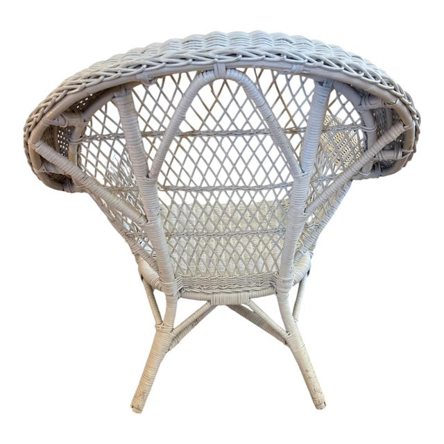 Victorian 1940s Pair of Wicker Side Chairs For Sale - Image 3 of 4