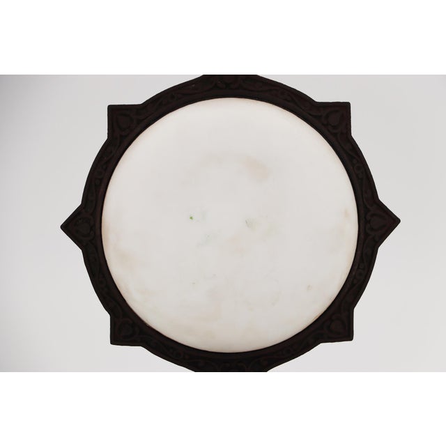 Exquisite Cast Iron Chamberstick With Porcelain Reflector, French, 19th Century For Sale - Image 13 of 17