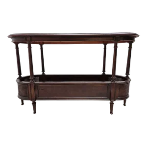 1990s Habersham Continental Sofa Hall Table Double Caned Planter