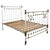 An impressive and increasingly difficult-to-find 19th-century Victorian king-size bed, beautifully constructed in brass...
