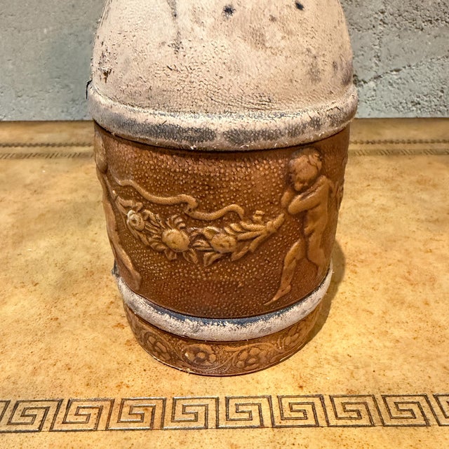 1970s Italian Leather-Wrapped Bottle Decanter For Sale - Image 5 of 13
