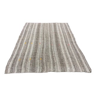 Striped Handmade Large Rug, 1960s For Sale