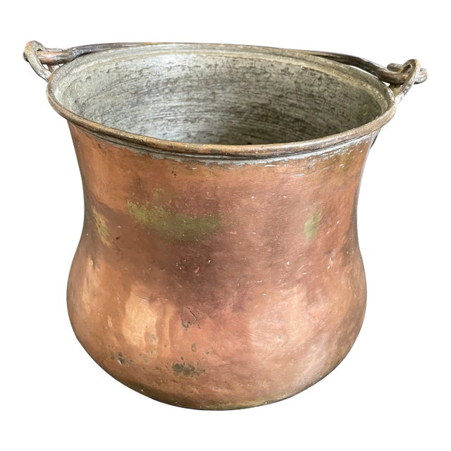 Antique 19th Century Persian Tinned Copper Cauldron For Sale