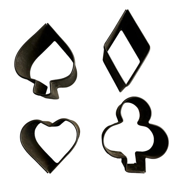 Mid-Century Playing Card Suits Cookie Cutters- Set of 4 For Sale