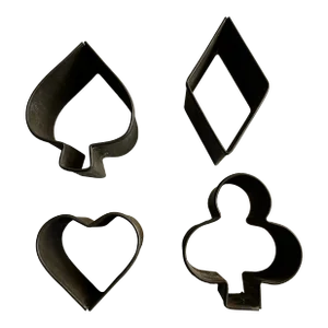 Mid-Century Playing Card Suits Cookie Cutters- Set of 4