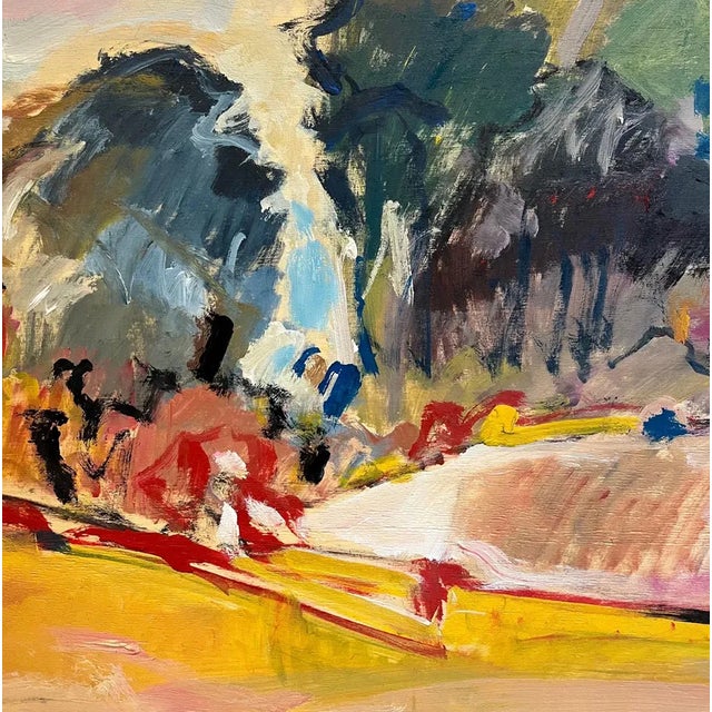Jean Krille, Landscape 116, Oil on Wood, 1990 For Sale - Image 4 of 10