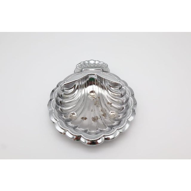 Mid-Century Modern Vintage Silver-Plated Coquille Shell Dish from Christofle, France, 1970s For Sale - Image 3 of 4