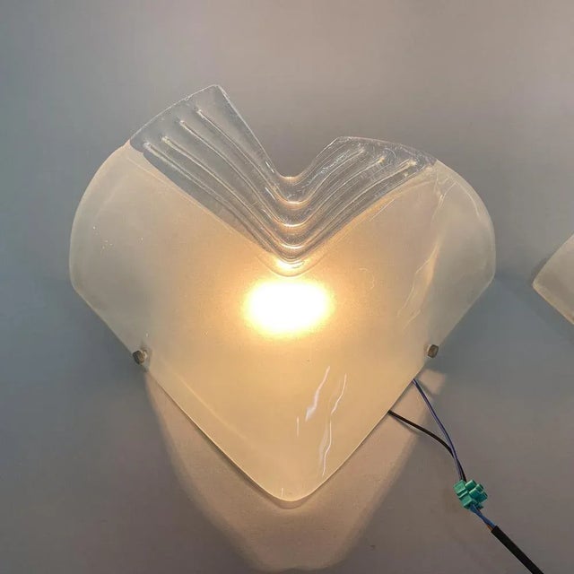 Glass Murano Glass Wall Lights, Italy, 1960s, Set of 2 For Sale - Image 7 of 9