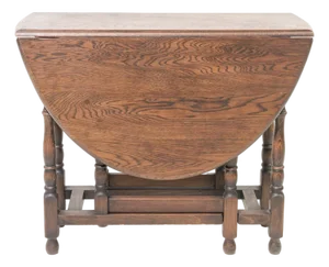 19th C English Oak Gateleg Drop-Leaf Table