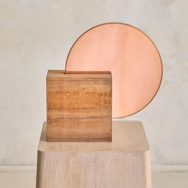 Vintage Italian Wood + Copper Square Sculpture by Banci Firenze For Sale - Image 10 of 13
