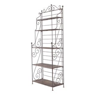 1930S French Provincial Wrought Iron Étagère For Sale