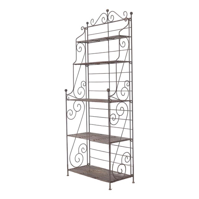 1930S French Provincial Wrought Iron Étagère For Sale
