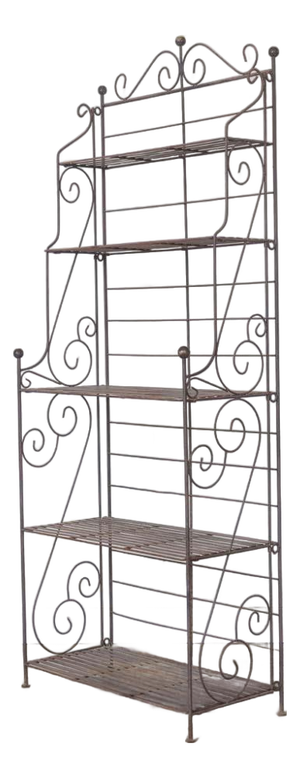 1930S French Provincial Wrought Iron Étagère