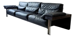 Giovanni Offredi for Saporiti Leather Sofa