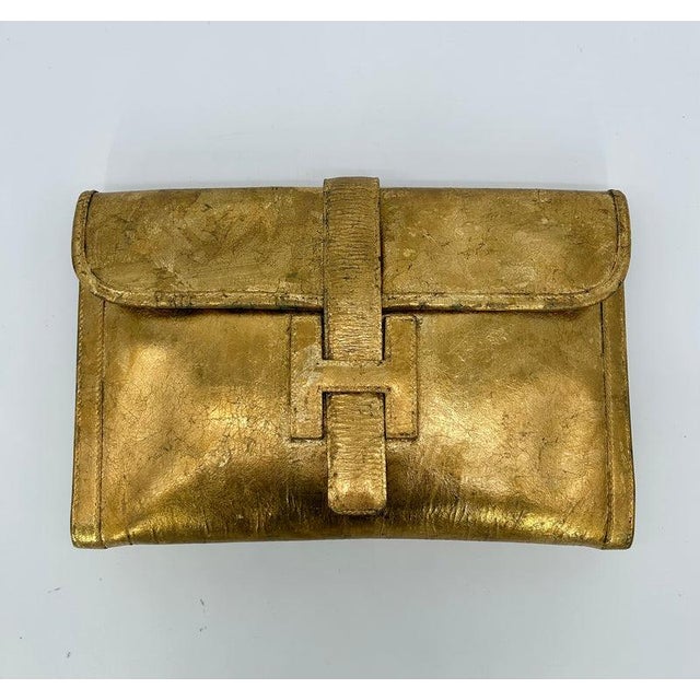 Vintage Hermes Gold Foil Jige Pm For Sale - Image 9 of 11