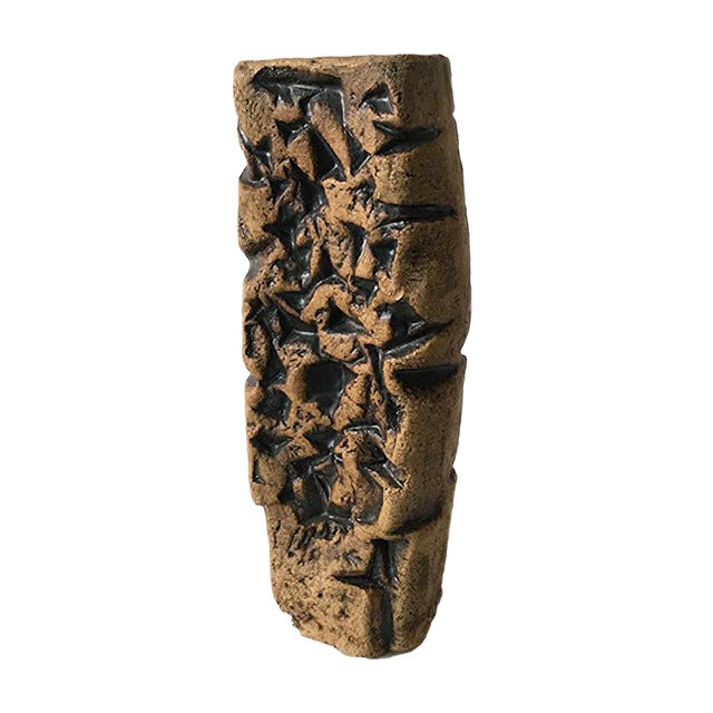 Brutalist Ceramic Vase, 1970s For Sale