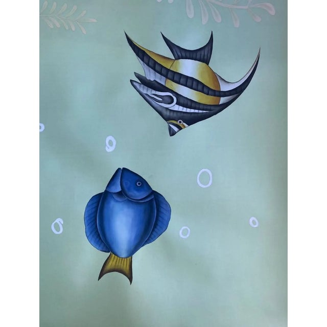 36'*100"/Panel *4 Panels, Coral Reef , Sea Fish Wallpaper , a Set of 4 Panels Wallpaper for Kids Room For Sale - Image 6 of 13