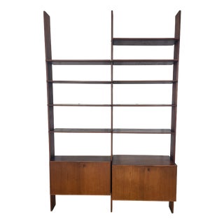 Mid-Century Teak Wall Shelving System, 1960s For Sale
