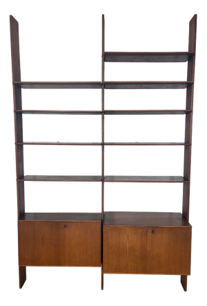 Mid-Century Teak Wall Shelving System, 1960s