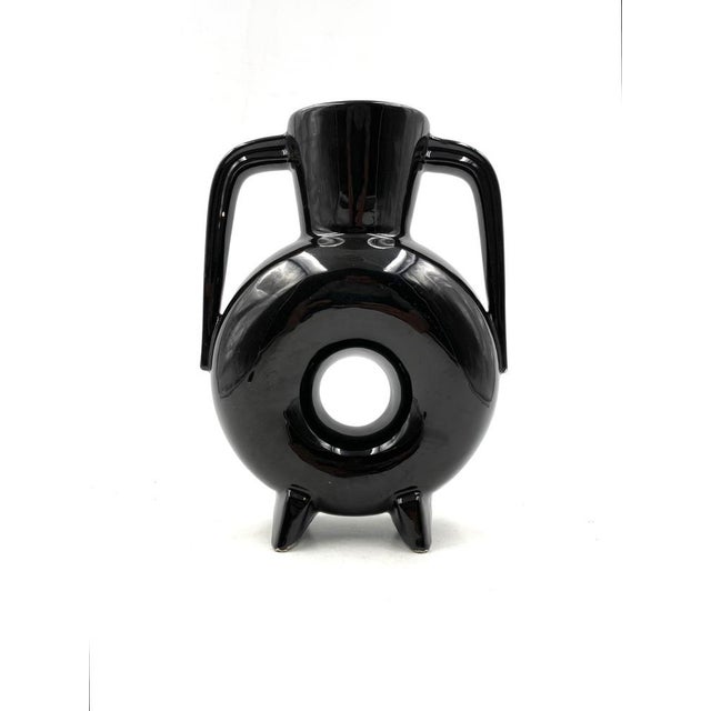 Organic Black Ceramic Vase, France, 1970s For Sale - Image 12 of 18