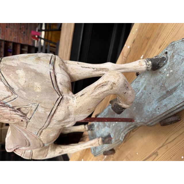 Antique Carved Wooden Horse For Sale - Image 10 of 15