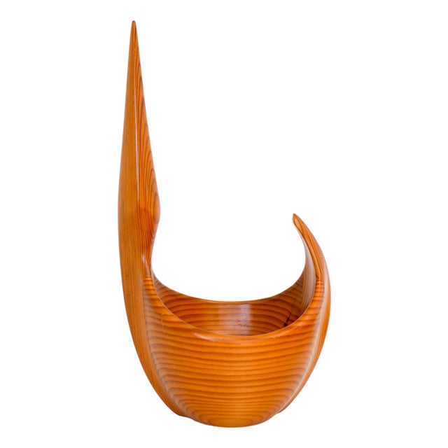 Vintage Swedish Wooden Bowl by Johnny Mattsson, 1959 For Sale