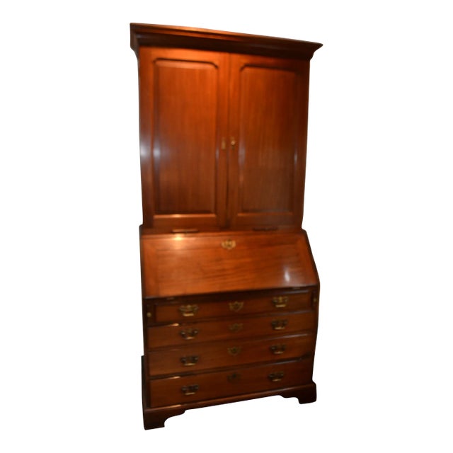 Antique Chippendale Type Mahogany Secretary Desk, 18th Century For Sale