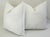 Off-white 24" Boho Chic White Crocodile Velvet Feather/Down Pillows - Pair For Sale - Image 8 of 11