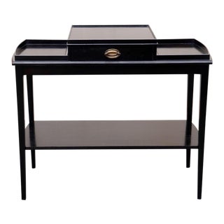 1950s French Black Small Console Table For Sale