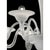 Contemporary Venetian Murano Glass Chandelier in Transparent and White Tones with Silver Leaf by Simoeng for Simoeng For Sale - Image 3 of 7