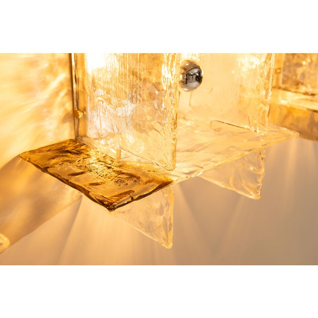 LP 256 Wall Lamps in Crystal and Tobacco by Carlo Nason for AV Mazzega, Italy, 1970s, Set of 4 For Sale - Image 13 of 17
