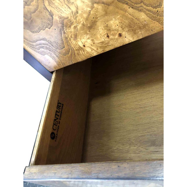 1970s Mid-Century Modern Burl Wood Chifferobes by Century 