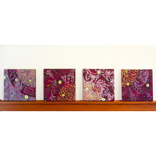 Four individual giclees of the original collage, "Starmap", from the Mandala Series by Kathleen Ney. High quality gallery...