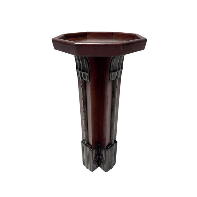 Art Deco Amsterdamse School Pedestal from F.A. Warners, 1920s For Sale - Image 14 of 14