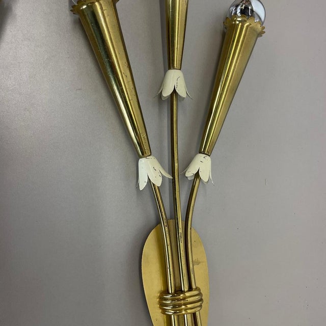 Brass Theatre Wall Light Sconces, Italy, 1950s, Set of 2 For Sale - Image 11 of 18